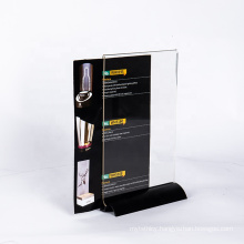 Satom Special customized semi-cylindrical Restaurant Display Acrylic Panel Aluminum Menu Holder